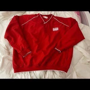 XL vintage national guard windbreaker crewneck